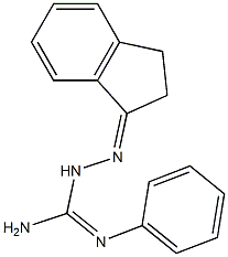 2-[(2,3-Dihydro-1H-inden)-1-ylidene]-N'-phenylhydrazinecarbimide amide 结构式