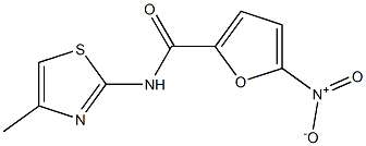 2-Furancarboxamide,N-(4-methyl-2-thiazolyl)-5-nitro-(9CI) 结构式