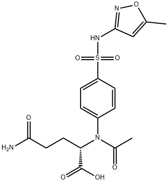 N-acetyl-glutamylsulfamethoxazole 结构式