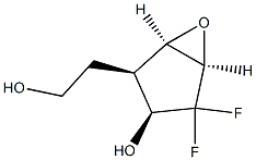 6-Oxabicyclo[3.1.0]hexane-2-ethanol,4,4-difluoro-3-hydroxy-,(1-alpha-,2-bta-,3-bta-,5-alpha-)-(9CI) 结构式