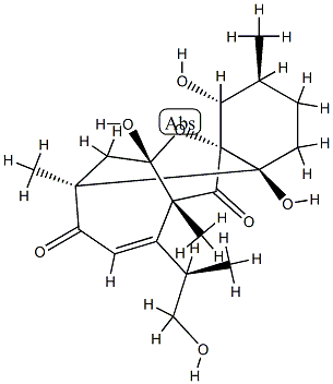 (1R,11S)-1,2,3,4,4a,5,6,9,10,10a-Decahydro-2β,5β,9β-trimethyl-1α,4aβ,11-trihydroxy-8-[(R)-1-methyl-2-hydroxyethyl]-5,9-ethano-10aα,11-epoxybenzocyclooctene-6,10-dione 结构式