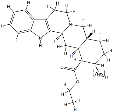 17α-Hydroxyyohimban-16α-carboxylic acid ethyl ester 结构式