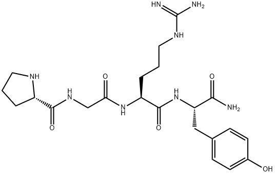 H-PRO-GLY-ARG-TYR-NH2 结构式