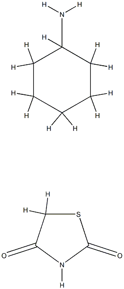 2,4-Thiazolidinedione, compd. with cyclohexylamine (1:1) 结构式