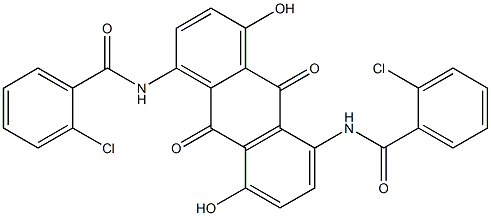 Benzamide, N,N'-(9,10-dihydro-4,8-dihydroxy- 9,10-dioxo-1,5-anthracenediyl)bis[ar-chloro - 结构式