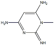 2,4-Pyrimidinediamine,1,6-dihydro-6-imino-1-methyl-(9CI) 结构式