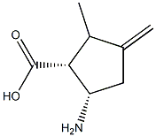 Cyclopentanecarboxylic acid, 5-amino-2-methyl-3-methylene-, (1R,5S)-rel- (9CI) 结构式