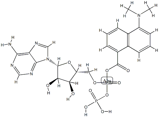 alpha-P-(5-dimethylaminonaphthoyl-1)-ADP 结构式