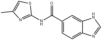 1H-Benzimidazole-5-carboxamide,N-(4-methyl-2-thiazolyl)-(9CI) 结构式