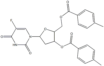 URIDINE,2'-DEOXY-5-FLUORO-, 3',5'-BIS(4-METHYLBENZOATE) (9CI) 结构式