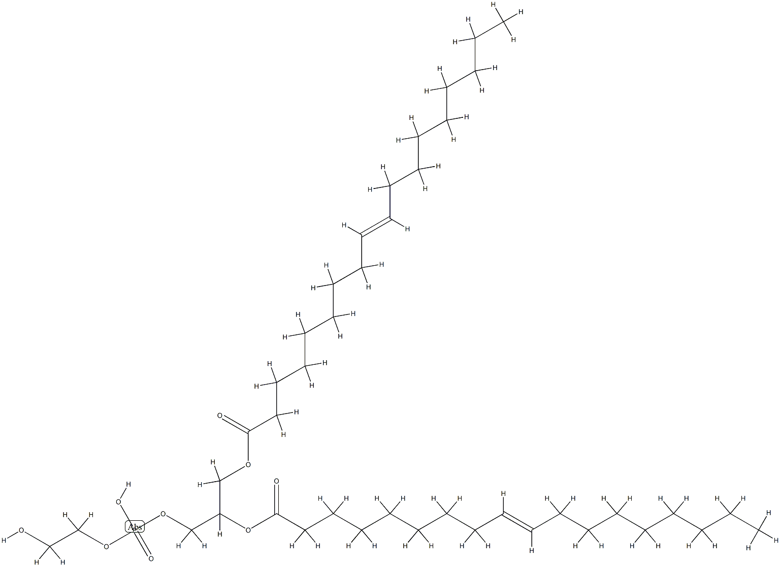 1,2-dielaidoylphosphatidylethanolamine 结构式