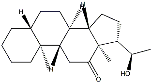 (20R)-20-Hydroxy-5α-pregnan-12-one 结构式