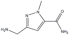 1H-Pyrazole-5-carboxamide,3-(aminomethyl)-1-methyl-(9CI) 结构式