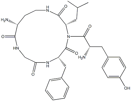 enkephalin-Leu, cyclo-N(gamma)-diNH-butyryl- 结构式