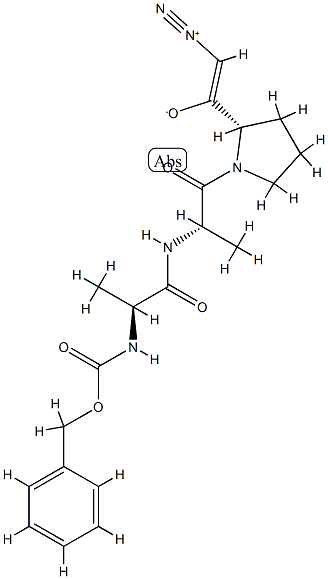 benzyloxycarbonylalanyl-alanyl-proline diazomethyl ketone 结构式