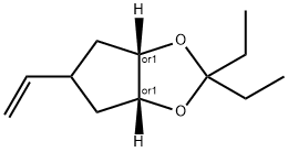 4H-Cyclopenta-1,3-dioxole,5-ethenyl-2,2-diethyltetrahydro-,(3aR,6aS)-rel-(9CI) 结构式