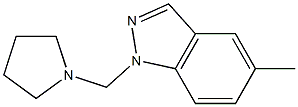 1H-Indazole,5-methyl-1-(1-pyrrolidinylmethyl)-(9CI) 结构式