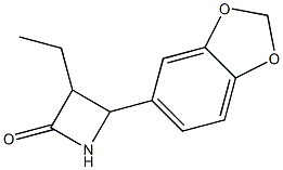 2-Azetidinone,4-(1,3-benzodioxol-5-yl)-3-ethyl-(9CI) 结构式