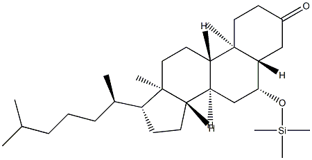 6β-[(Trimethylsilyl)oxy]-5α-cholestan-3-one 结构式