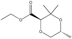 1,4-Dioxane-2-carboxylicacid,3,3,5-trimethyl-,ethylester,(2R,5R)-rel-(9CI) 结构式