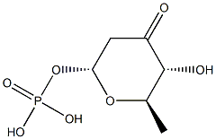 alpha-D-erythro-Hexopyranos-3-ulose,2,6-dideoxy-,1-(dihydrogenphosphate)(9CI) 结构式