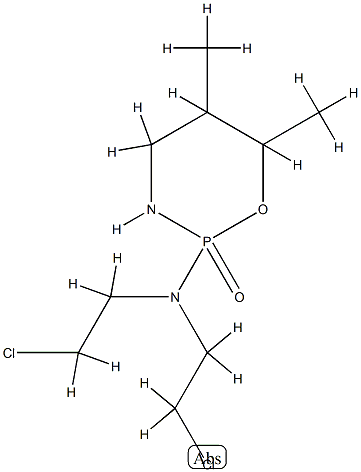 N,N-bis(2-chloroethyl)-5,6-dimethyl-2-oxo-1-oxa-3-aza-2$l^{5}-phosphac yclohexan-2-amine 结构式