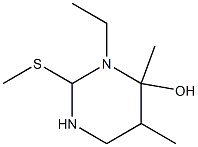 4-Pyrimidinol,3-ethylhexahydro-4,5-dimethyl-2-(methylthio)-(9CI) 结构式