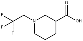 1-(2,2,2-三氟乙基)哌啶-3-羧酸 结构式