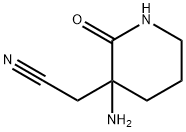 3-Piperidineacetonitrile,3-amino-2-oxo-(9CI) 结构式