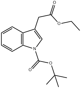 N-BOC-吲哚-3-乙酸乙酯 结构式