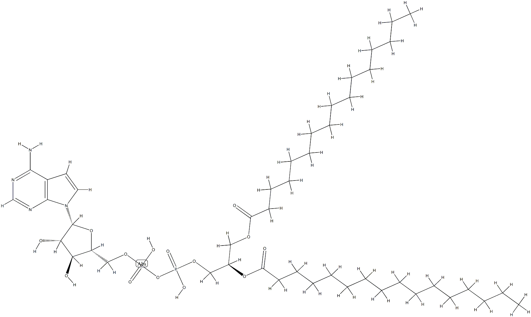 tubercidin 5'-diphosphate-5'-1,2-dipalmitin 结构式