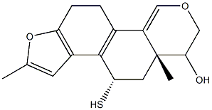 2-methyl-A-nor-3-oxa-16-thia-D-homo-1,5(10),8,14-estratetraen-17-ol 结构式