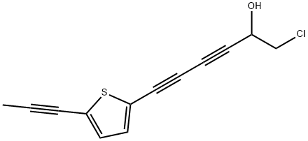 1-氯-6-(5-(1-丙炔基)噻吩-2-基)-3,5-己二炔-2-醇 结构式