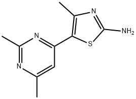 2-Thiazolamine,5-(2,6-dimethyl-4-pyrimidinyl)-4-methyl-(9CI) 结构式