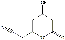 2H-Pyran-2-acetonitrile,tetrahydro-4-hydroxy-6-oxo-(9CI) 结构式