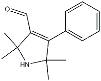 1H-Pyrrole-3-carboxaldehyde,2,5-dihydro-2,2,5,5-tetramethyl-4-phenyl-(9CI) 结构式