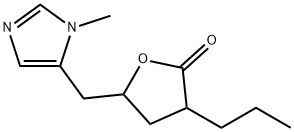 2(3H)-Furanone,dihydro-5-[(1-methyl-1H-imidazol-5-yl)methyl]-3-propyl-(9CI) 结构式