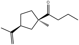 1-Butanone,1-[(1R,3S)-1-methyl-3-(1-methylethenyl)cyclopentyl]-(9CI) 结构式