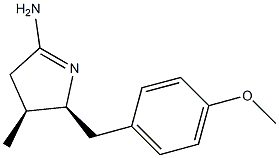 2H-Pyrrol-5-amine,3,4-dihydro-2-[(4-methoxyphenyl)methyl]-3-methyl-,(2R,3R)-rel-(9CI) 结构式