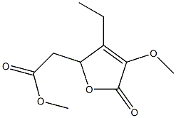 2-Furanaceticacid,3-ethyl-2,5-dihydro-4-methoxy-5-oxo-,methylester,rel-(-)-(9CI) 结构式