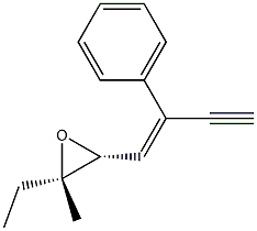 Oxirane, 2-ethyl-2-methyl-3-[(1E)-2-phenyl-1-buten-3-ynyl]-, (2R,3S)-rel- (9CI) 结构式