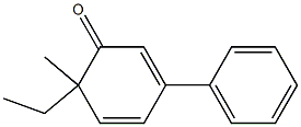 2,4-Cyclohexadien-1-one,6-ethyl-6-methyl-3-phenyl-(9CI) 结构式