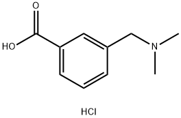 3-[(二甲氨基)甲基]苯甲酸盐酸盐 结构式