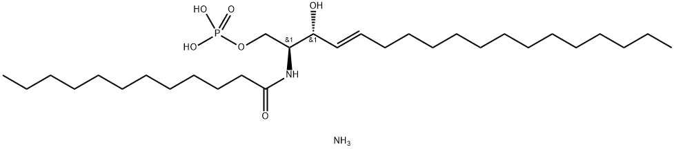 N-LAUROYL-CERAMIDE-1-PHOSPHATE (AMMONIUM SALT);C12 CERAMIDE-1-PHOSPHATE (D18:1/12:0) 结构式