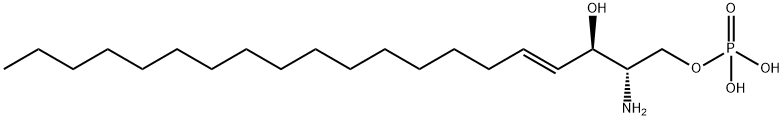 D-ERYTHRO-SPHINGOSINE-1-PHOSPHATE (C20 BASE);SPHINGOSINE-1-PHOSPHATE (D20:1) 结构式