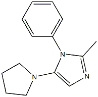 1H-Imidazole,2-methyl-1-phenyl-5-(1-pyrrolidinyl)-(9CI) 结构式