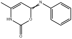 2H-1,3-Oxazin-2-one,3,6-dihydro-4-methyl-6-(phenylimino)-(8CI) 结构式