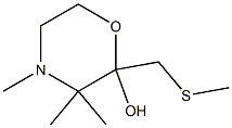 2-Morpholinol,3,3,4-trimethyl-2-[(methylthio)methyl]-(8CI) 结构式