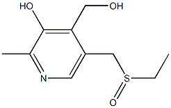 4-Pyridinemethanol,5-[(ethylsulfinyl)methyl]-3-hydroxy-2-methyl-(8CI) 结构式