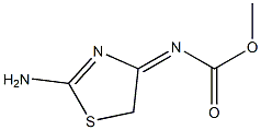 -delta-4,N-Thiazolidinecarbamic  acid,  2-imino-,  methyl  ester  (8CI) 结构式